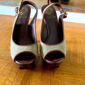 Vince Camuto platform sandals.
